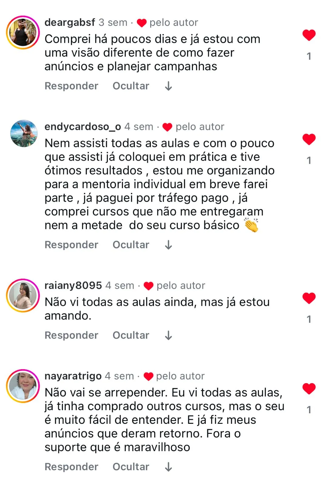 Comentário de aluna 3