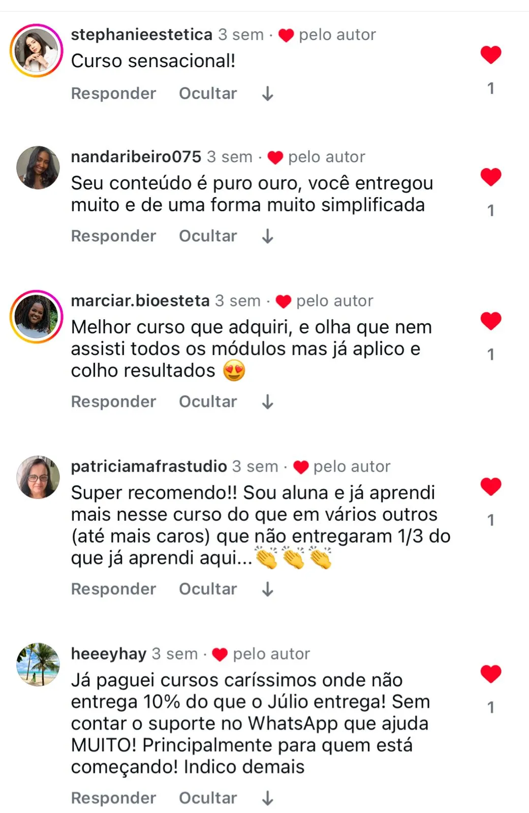 Comentário de aluna 5