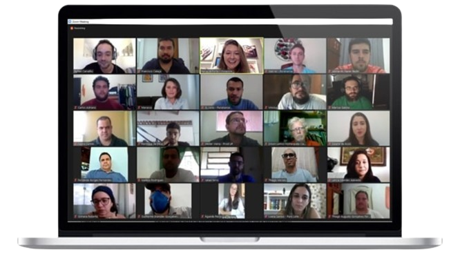 Encontros ao vivo via Zoom com a comunidade